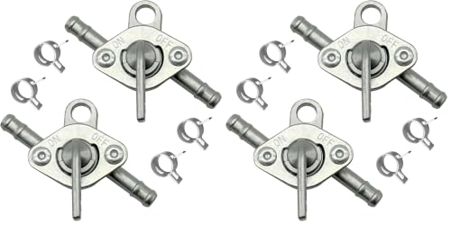 Image of 3 /16 inch Inline Fuel Shut Off Valve with Clamps for 50cc 70cc 110cc 125cc Mini Bike ATV Dirt Bike Go Kart Scooter Pocket Motorcycle - Fuel Petcock Valve Replacement for TaoTao Quad Pit Bike (Pack of 2)