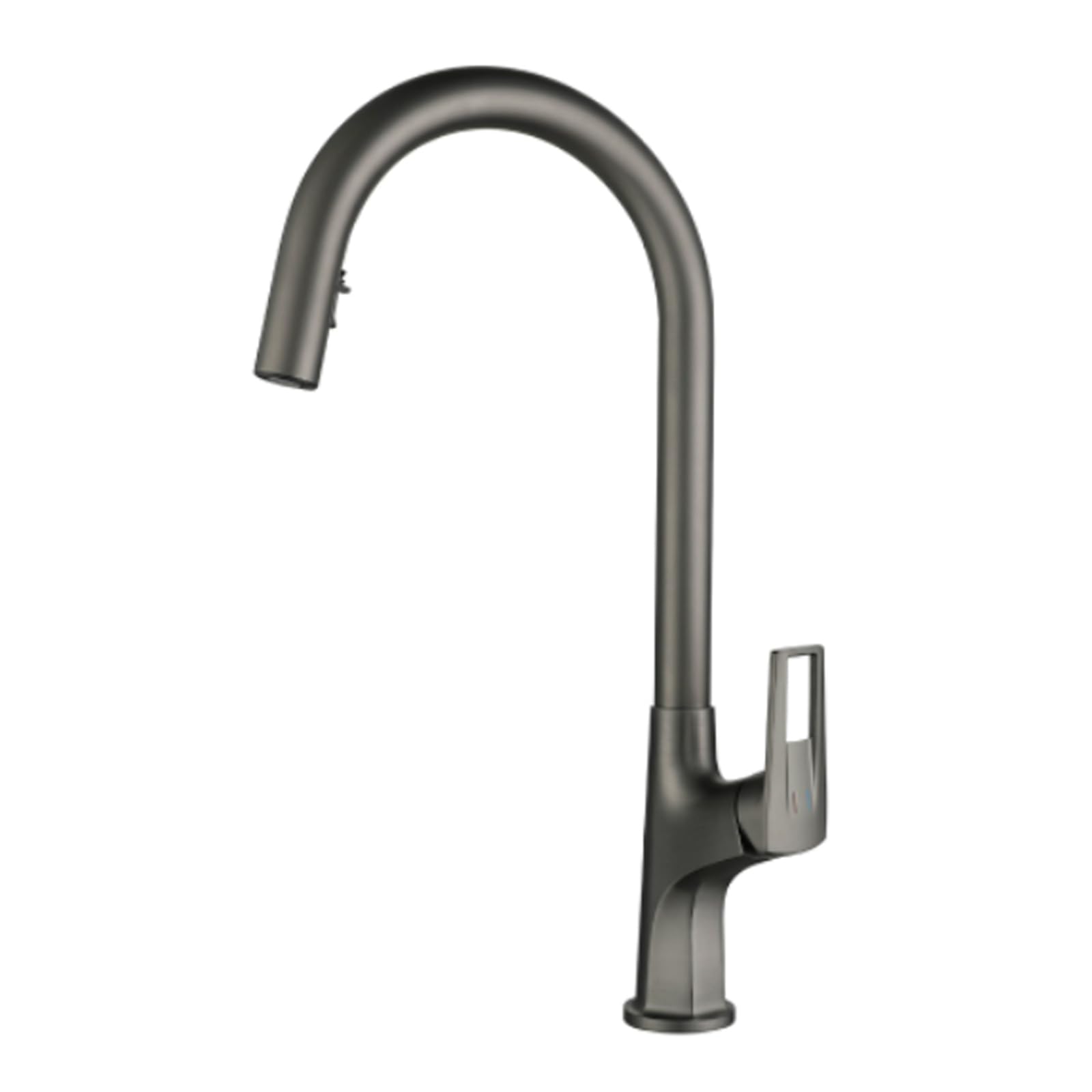 ZYCHSJXA Kitchen Tap with Pull Out Sprayer 2 Modes Spray 360° Swivel Spout Mixer Taps 1 Hole,Grey