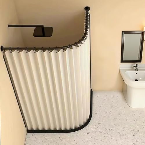 Rideau de douche imperméable lavable beige grand format 280x200 - 5