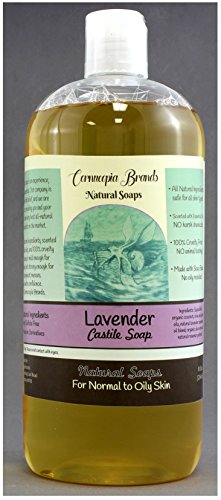 All-Natural Lavender Scented Castile Liquid Soap for Body, Face & Hands (32-Ounce)