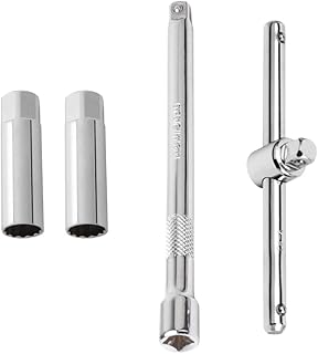 GOLRISEN 2 Pcs 3/8" Thin Wall Spark Plug Socket,Spark Plug Wrench Remover Installer Tool Set with14mm and 16 mm Spark Plug Socket for Spark Plug Changes
