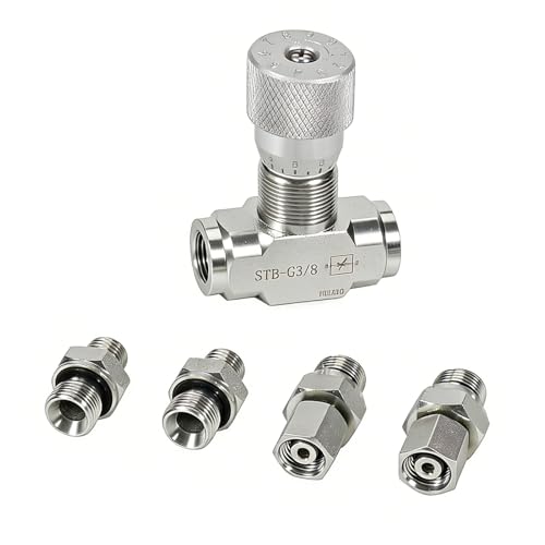 Válvula de control de flujo hidráulico de 3/8 para solucionar tirones en brazos mecánicos 5