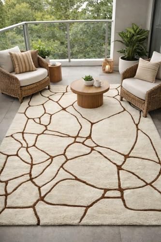 Nordic Knots Cream Brown Runner (2x14 ft)