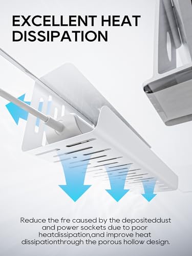 Pince sans perforation gestion câbles sous bureau blanc lot de 2 - 5