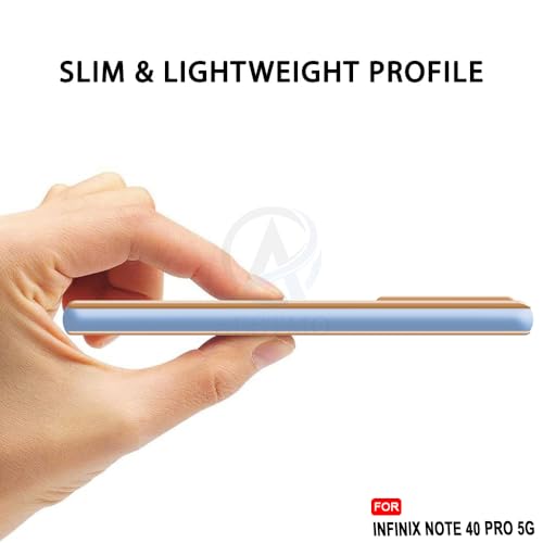 Image of AESTMO Back Case Cover for Infinix Note 40 Pro 5G Back Cover | Gold Electroplating Chrome | Raised Edges | Super Soft-Touch | Bumper Back Case for Infinix Note 40 Pro 5G (Gold & Blue)