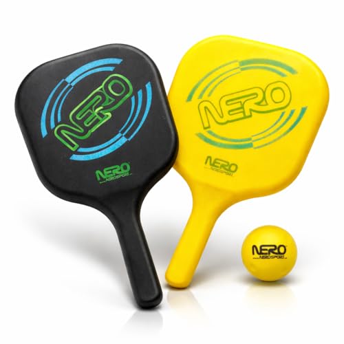 Nero Sport Silent Ninja Pickleball Set for Kids, 2 Foam Paddles and Ball by NERO SPORT - Used condition - US$31.06
