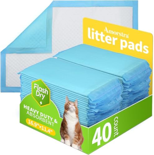 40 Count Cat Litter Pads for Tidy Cats Breeze System, Thickened C...