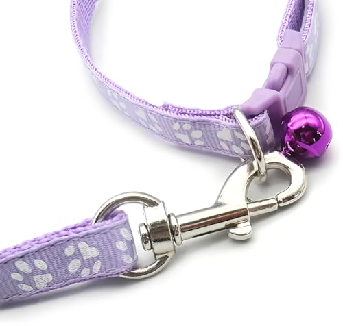 Collar y correa para cachorros verde XXS con cascabel para perros pequeños 8