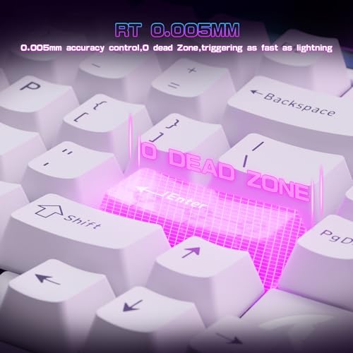 Image of ATTACK SHARK R85 HE Rapid Trigger Keyboard Magnetic Switch with Custom Lightbox, 75% Wired Mechanical Keyboard, 8KHz Polling Rate, 0.005mm RT Accuracy, Support RT /Snap Tap /DKS /MT /TGL (Starlight White)