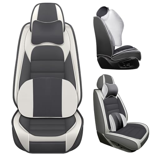 Image of Deluxe Full Covers for Volkswagen Golf SportWagen 2015-2019, Gray-White