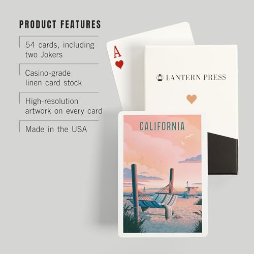 Baraja de cartas tamaño póker California Lithograph 52 unidades miniatura 3