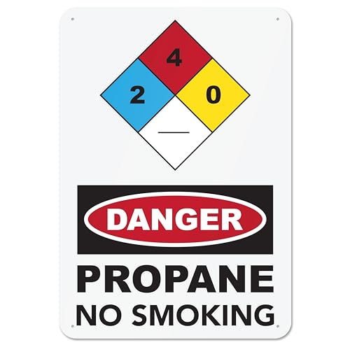 Panneau Propane Danger aluminium antirouille avec trous de montage