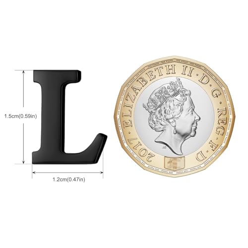 Image of HONEY BEAR Initial Alphabet Letter Lapel Pins Collar Badge Brooches for Mens /Womens Shirt Dress Decoration Black