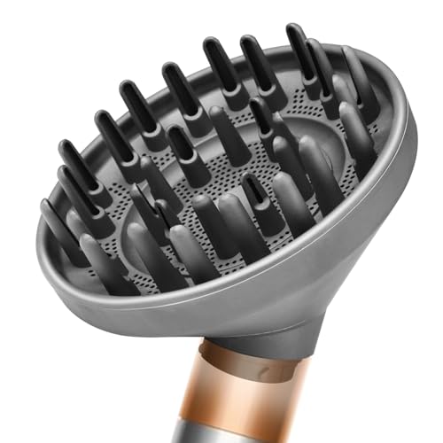 Upgraded Large Diffuser Attachment for Dy-son Airwrap Styler HS01 HS05 HS08 Converts to Hair Dryer Fast Drying Wave & Curly & Thick Heat Resistant Nylon Fiber Nozzle Attachments