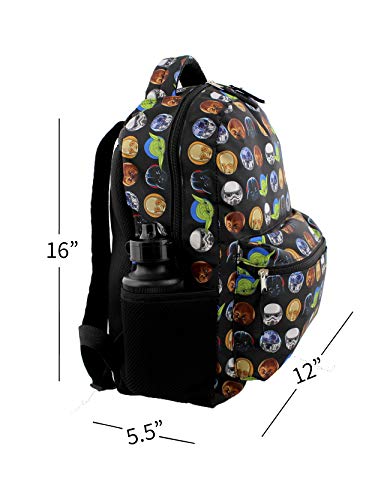 Star Wars Boy's Girl's Adult's 16 Inch School Backpack (One Size, Black) #TOP2