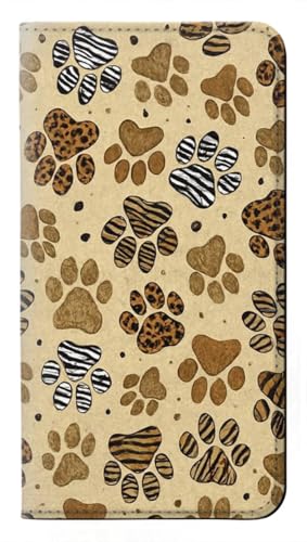 Wild Animal Paw Foot Print Etui Flip Housse Cuir Samsung S23 Portefeuille