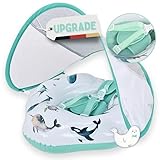 EDWEKIN® Baby Schwimmring | TÜV-geprüfte Premium-Schwimmhilfe mit UPF50+ Sonnendach & handgemalten Motiven | Für 6–36 Monate | Sicher, bequem & stylisch – idealer Baby- & Kinder-Float
