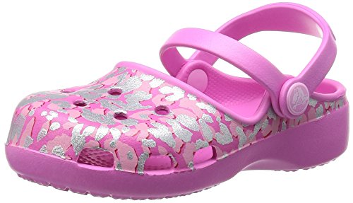 crocs Karin Sparkle Leopard K Mini Heel Clog (Toddler/Little Kid)