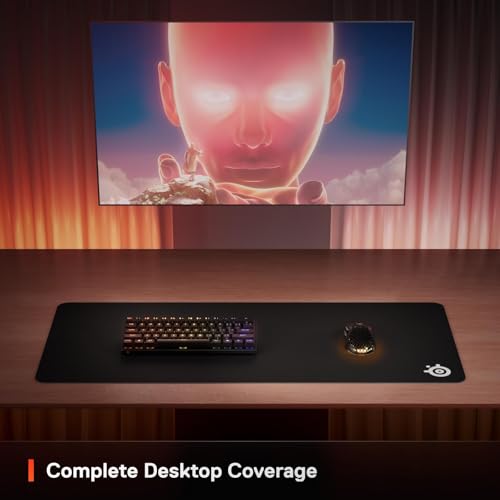 Image of SteelSeries QcK Gaming Mouse Pad - XXL Cloth - Peak Tracking and Stability - Esports Mousepad - Never-Slip - Full Desk Coverage