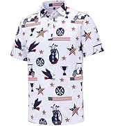 Men's Golf Polo Shirts Short Sleeve Performance Moisture Wicking Dry Fit Funny Golf Polo Shirts f...