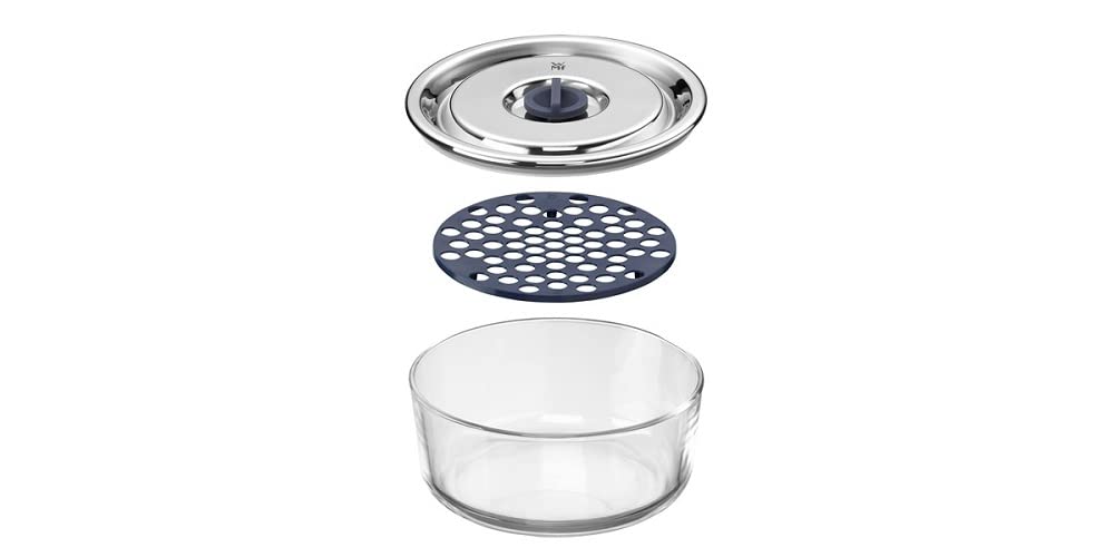 WMF Top Serve Tapa de Repuesto redeonda con válvula, Acero Inoxidable Pulido, 18 cm