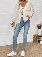 EVALESS Cardigan Sweaters for Women 2026 Trendy Lightweight,Apricot Medium — image 5