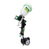 PowRyte Elite Composite Mini HVLP Gravity Feed Air Spray Gun with Regulator