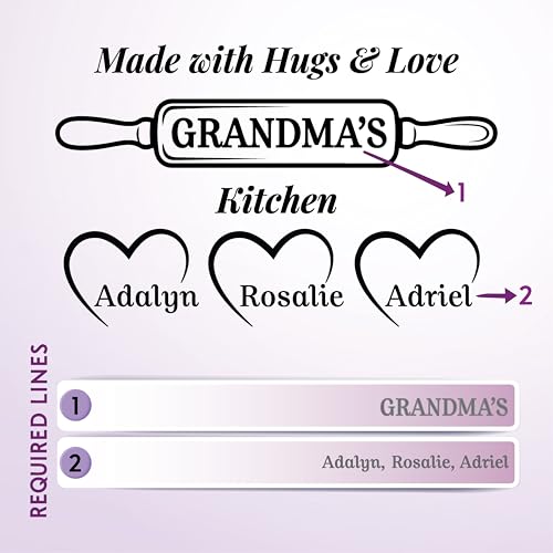 Tabla de cortar rectangular de madera personalizada para mamá o abuela miniatura 3