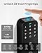 LNDU Smart Lock HK01, Keyless Entry Door Lock with Apple Home Key, Fingerprint Deadbolt, Supports Apple Homekit, Safety Lock for Front Door, Easy Installation, Auto-Locking