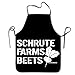 Kultowe fartuchy Schrute Farms buraki fartuch szefa kuchni zabawny bawełniany fartuch personalizowany kuchenny śliniak fartuch do pieczenia, ogrodnictwa, bistro, 52 x 72 cm