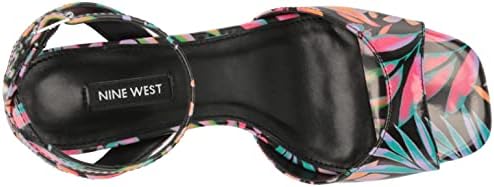 Nine West Women's NEVR8 Wedge Sandal, Black Tropical Multi, 5.5 | Image 4