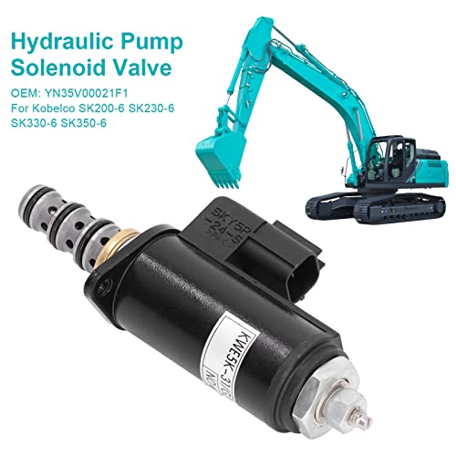 YN35V00021F1, Válvula de controle de bomba hidráulica estável e confiável Válvula de solenóide elétr