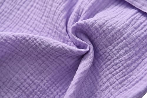 Image of TADO MUSLIN Organic Cotton Toddler Bathrobe, Soft and Breathable Baby Robe for Kid, Boy& Girl Hooded Robe Muslin