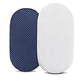 DESIGN MIGNON - Les draps de berceau à motifs ont un design élégant et intemporel, adapté aux garçons et aux filles. Super accessoires pour lit bébé, lit d'appoint, poussette, berceau Draps housses en coton.