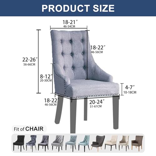 Lellen XF02 Wingback Chair Slipcover Printed Wing Back Chair Covers thumb #4