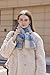 Wander Agio Warm Fashion Scarf Long Shawl Large Thick Blanket Winter Wraps Scarves for Women Faux Cashmere Plaid Sky Blue 8