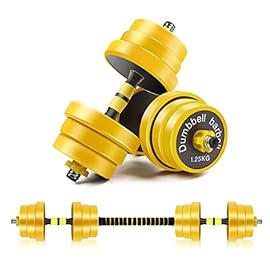 CDCASA Adjustable Dumbbells, Free Weight Set, Dumbbell Barbell 2 in 1, Easy Assembly and Save Space, Home Gym Equipment for Men and Women（44/55/66/88）