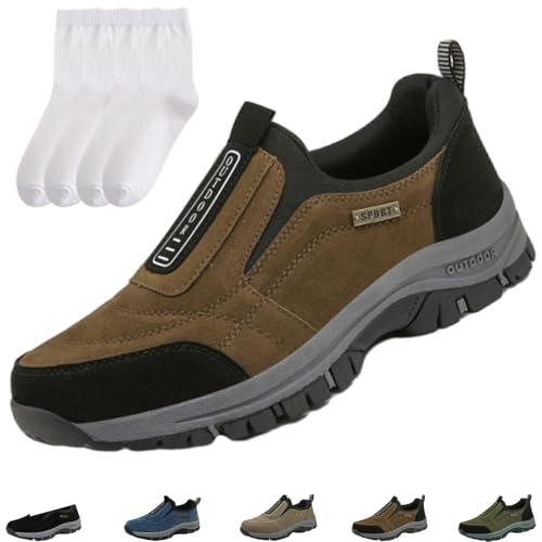 Enjerr Orthopedic Shoes, Anthoern Outdoor Casual Non-Slip Comfy Arch Support Walking Shoes, Slip-On Walking Sneakers