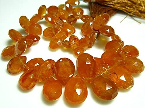 Garnet Mandarin orange AA pierres fines briolettes poire pour bijoux haut de gamme