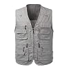 KTWOLEN Heren Casual Buitenvest Ademend Lichtgewicht Vissen Vest Multi-Zakken Werk Safari Reizen Fotografie Gilet Jas