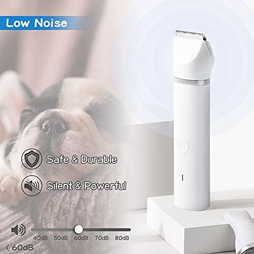 Dog Clippers for Grooming, FERRISA Professional Cordless Dog Trimmers Grooming Kit Supplies with 3 Blade Heads, Low… - Image 6