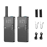Belfone VX3 Air Ultra-Slim DMR Radio Small Walkie Talkie with Hidden Screen Dot Array Display,2200mAh High-Capacity Li-ion Battery Combined with Intelligent Power Saving（2 Pack）
