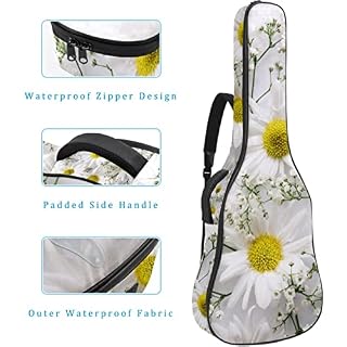 Housse pour guitare acoustique – Motif floral dessiné à la main – 1 cm d’épaisseur – Étanche – 101,6 cm – 104,1 cm d… - Les Beatles, Paul McCartney, John Lennon, RIngo Starr, George Harrison Housse pour guitare acoustique - Motif floral dessiné à la main - 1 cm d'épaisseur - Étanche - 101,6 cm - 104,1 cm d… – Image 4
