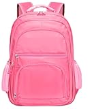 Kit Mochila Grande Escolar Passeio Casual + Fone de Ouvido Via Bluetooth (Rosa)