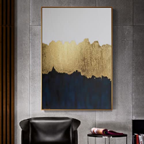 Golden wall art peinture marbre pour un salon moderne et chic