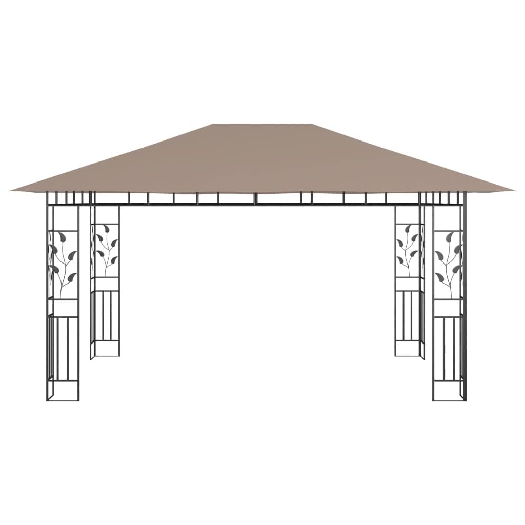 Generico Gazebo con Zanzariera 4x3x2,73 m Talpa 180 g/m²,Prato e Giardino,Vita all'aperto,Strutture da Esterno,Baldacchini e gazebo-312252