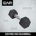CAP Barbell Coated Hex Dumbbell with Contoured Chrome Handle, Single, 100 Pounds