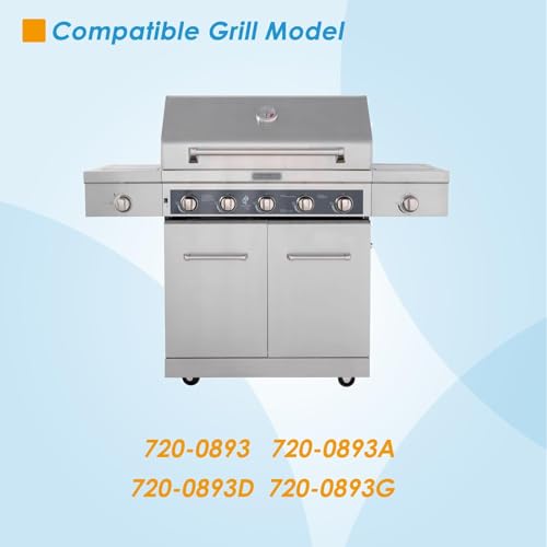 Image of Replacement Kit for Kitchen Aid 720-0893 720-0893A 720-0893D 720-0893G, 7MM Stainless Steel Cooking Grates, Burners and Heat Plates for Kitchenaid Grill Replacement Parts 5-Burner Gas Grill