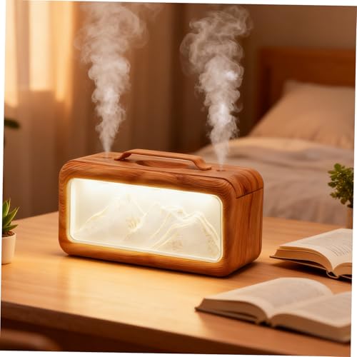 Humidificateur portable DOITOOL double brumisation aspect bois