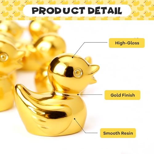 120 Figuras Mini Pato Dorado Brillante miniatura 3